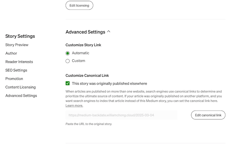 Advanced Settings
